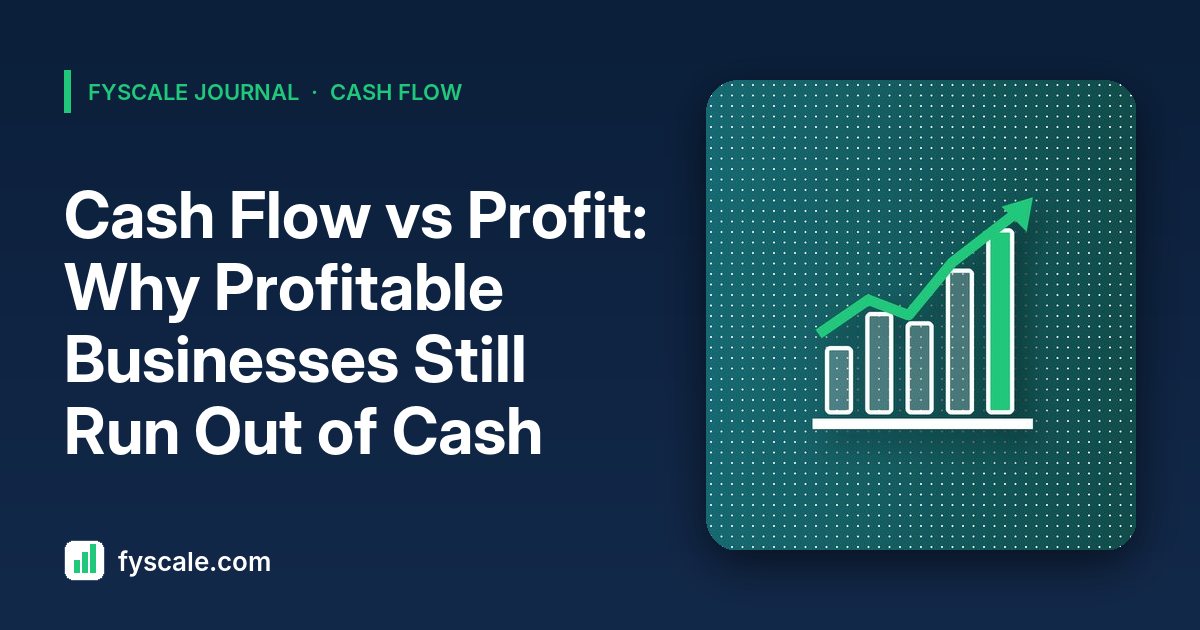 Cash flow vs profit explained with a 12-month cash flow forecast dashboard