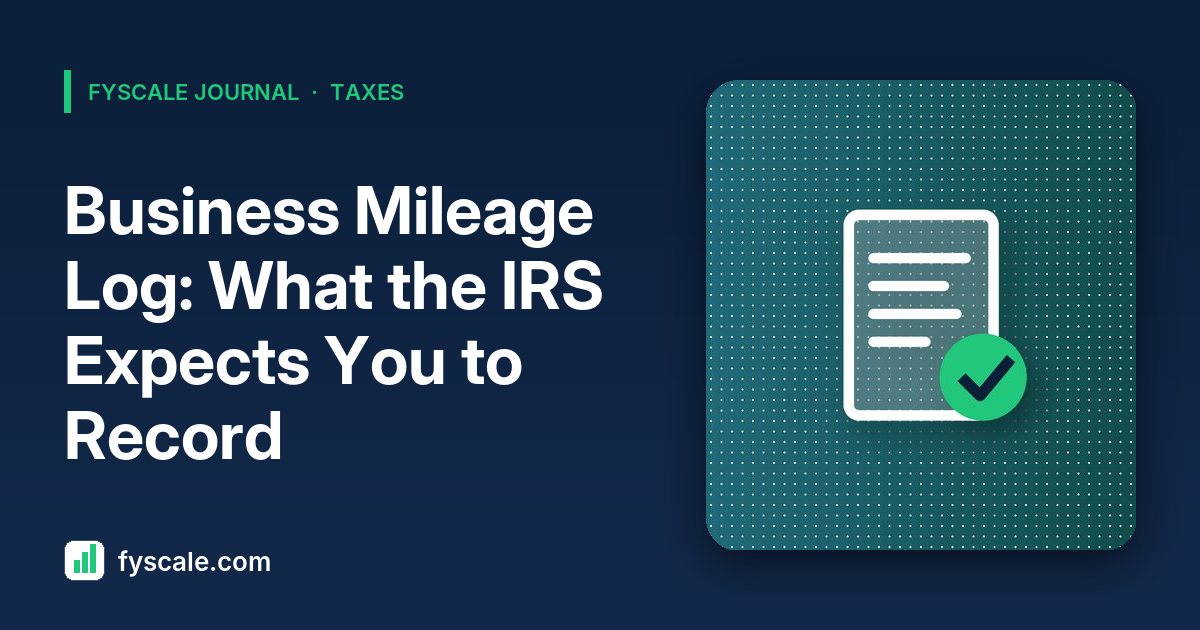 Business mileage log for taxes with a mileage tracking spreadsheet