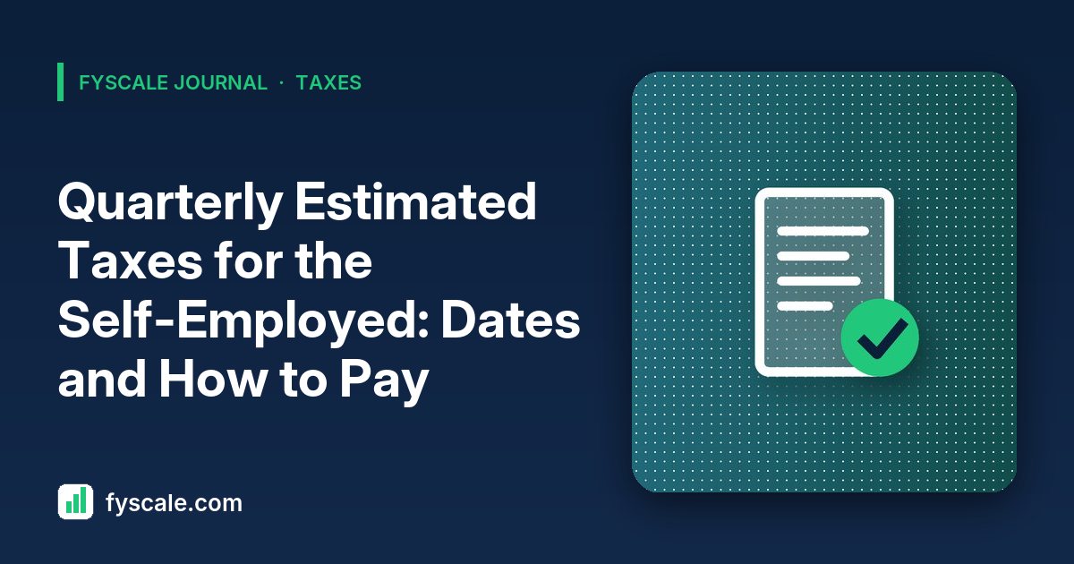 Quarterly estimated taxes for the self-employed with a tax organizer dashboard