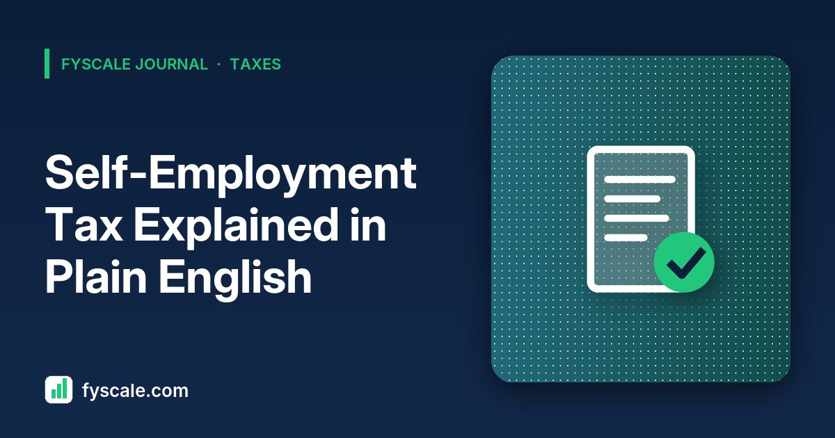 Calculator, notebook and Schedule SE worksheet showing a self employment tax calculation for a freelancer