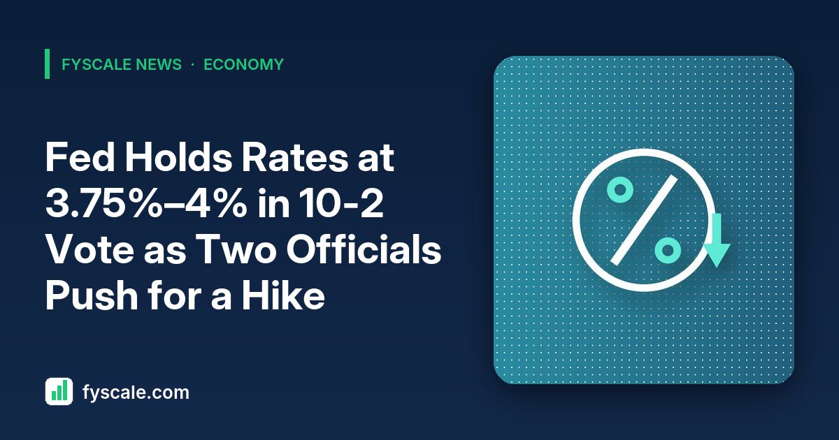 Federal Reserve holds interest rates at 3.75% to 4% in October 2026, small business news